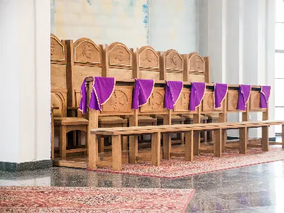 W V Niedzielę Wielkiego Postu, podczas Mszy Świętej o godz. 12:00, ks. Krzysztof Gołąbek – proboszcz naszej Katedry, przyjął do grona Liturgicznej Służby Ołtarza siedmiu nowych ministrantów.  Po odpowiednim przygotowaniu, pod czujnym okiem ks. Pawła Wójcika oraz animatorów Adama i Miłosza, chłopcy otrzymali stopień ministranta choralisty – po raz pierwszy założyli kołnierzyki i otrzymali legitymacje ministranckie. To wyjątkowy moment i ogromna radość dla naszej wspólnoty! Podczas Mszy Świętej zaśpiewała Dziewczęca Schola Katedralna. Serdecznie gratulujemy chłopcom odwagi oraz życzymy wytrwałości w tej pięknej służbie przy Ołtarzu Pana Jezusa. Jeśli chcesz dołączyć do grona ministrantów – serdecznie zapraszamy! Zainteresowanych prosimy o kontakt z ks. Pawłem Wójcikiem.
fot. Antoni Ważny