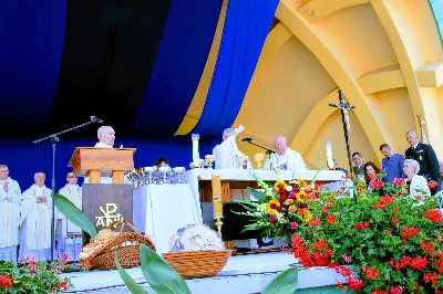 W niedzielę 25.08.2019 r. przy Katedrze Rzeszowskiej odbyły się Dożynki Diecezjalne. Do Parku Papieskiego przyjechało 73 delegacje z wieńcami dożynkowymi. fot. Andrzej Kotowicz