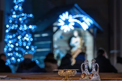 W wigilię uroczystości Bożego Narodzenia w rzeszowskiej katedrze została odprawiona tzw. Msza pasterzy, popularnie zwana „Pasterką”. Uroczystej Eucharystii na rozpoczęcie liturgicznego okresu Bożego Narodzenia przewodniczył bp Jan Wątroba, Pasterz Diecezji Rzeszowskiej. Po procesji wejścia, ks. Krzysztof Gołąbek, proboszcz parafii katedralnej, złożył figurkę Dzieciątka Jezus w symbolicznym żłóbku. Liturgia Słowa podkreślała radość z narodzenia oczekiwanego Mesjasza: „Dziś się narodził Chrystus Pan, Zbawiciel”. Homilię wygłosił bp Jan Wątroba. Na zakończenie uroczystej Eucharystii ks. Krzysztof Gołąbek złożył świąteczne życzenia wszystkim obecnym w katedrze oraz radiosłuchaczom Katolickiego Radia VIA. fot. Joanna Prasoł